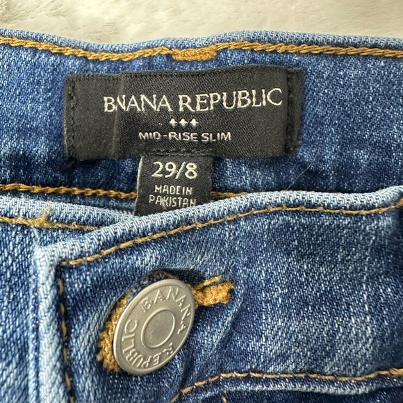 Banana Republic Mr Cigarettes Mid Rise Slim Jeans Size 8 - Picture 2 of 4